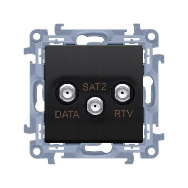 Kontakt-Simon Gniazdo antenowe Kontakt-Simon Simon 10 CADSATF.01/49 końcowe RTV-DATA-SAT moduł, 1x wejście: 5÷2400MHz czarny mat