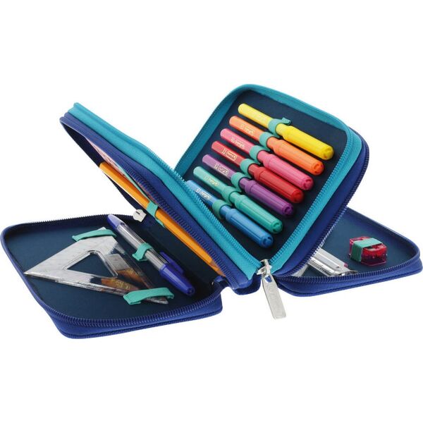 Piórnik Herlitz Herlitz TriCase 31tlg Dip Dye Blue/Turquoise