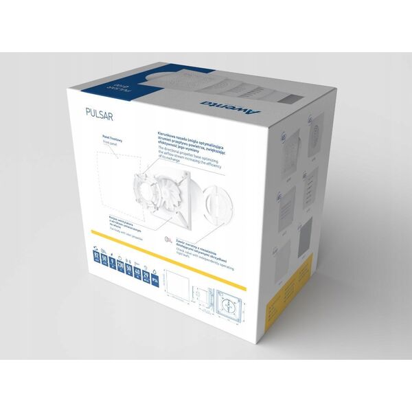 AWENTA Wentylator wyciągowy Pulsar Awenta WPG110ZT biały