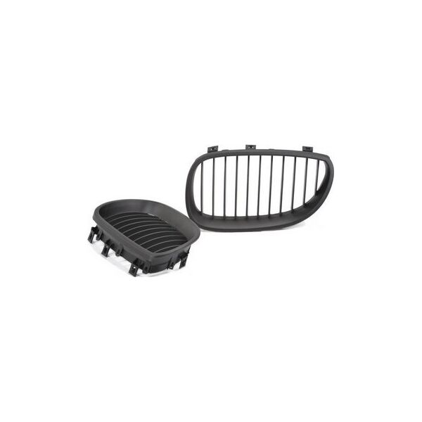 MTuning Grill sportowy pojedyncze żeberka Matt Black  BMW 5 (E60) Sedan (E61) Touring 2003-2010