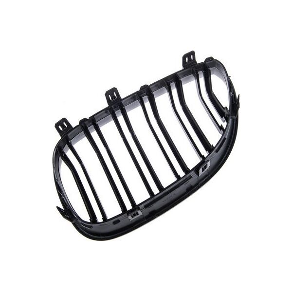 MTuning Grill sportowy podwójne żeberka Matt Black  BMW 5 (E60) Sedan (E61) Touring 2003-2010