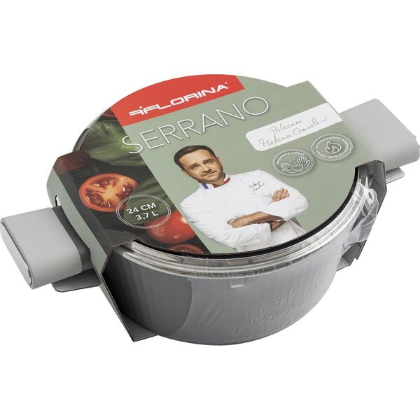 Florina Garnek aluminiowy z pokrywką Florina Serrano 24 cm 3,7 l
