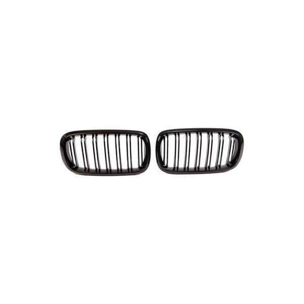 MTuning Grill sportowy podwójne żeberka Gloss Black BMW X5 F15 F85 X6 F16 F86 2013-2018
