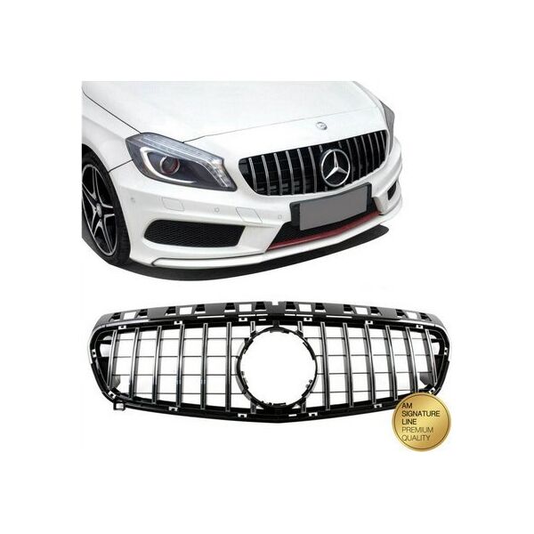 MTuning Grill sportowy GT Chrome & Black MERCEDES A-Class W176 przed liftem 2012-2015