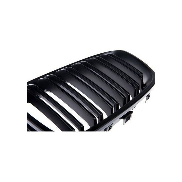 MTuning Grill sportowy podwójne żeberka Matt Black BMW 1 F20 F21 przed liftem 2011-2015