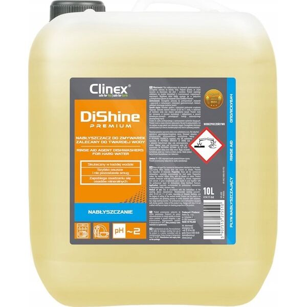 Clinex Clinex DiShine Premium - Płyn nabłyszczający do zmywarek - 10 l