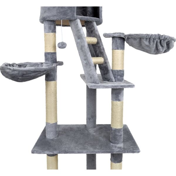 Funfit Didelė kačių draskyklė Funfit Home and Office, pilka, 220 cm