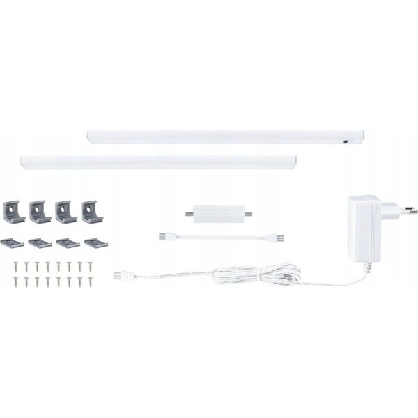 Paulmann Zestaw opraw podszafkowych SET LINE DIM PIR 2x4W 2x350lm 350mm 3000K 230V biały matowy / aluminium