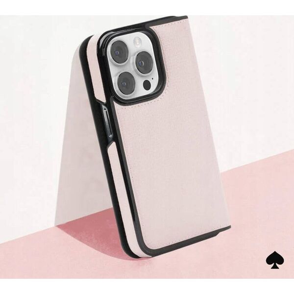 Incipio Kate Spade New York Wrap Folio Case - Skórzane etui z klapką iPhone 15 Pro Max (Pale Vellum)