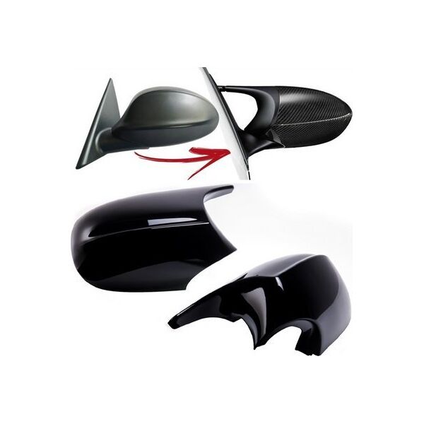 MTuning Zestaw osłon lusterek bocznych Gloss Black BMW 1 E81 E82 E87 E88 3 E90 E91 E92 E93 Facelift 2010-2012
