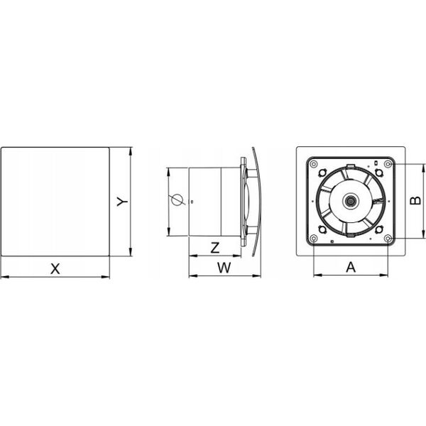 AWENTA Wentylator łazienkowy Escudo fi125 175m3/h 18W 230V srebrny Awenta WES125 14082124 5905033304048