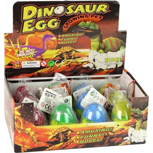 LeanToys Wykluwające się Magiczne Jajko Dinozaura Rosnące 6 cm Kolorowe