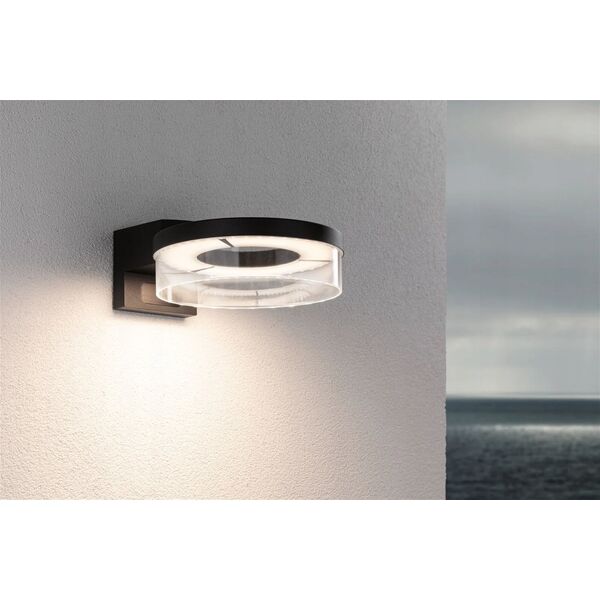 Kinkiet Paulmann Oprawa elewacyjna CAPERA LED 8W 700lm 3000K czujnik ruchu i zmierzchu IP44 230V antracyt / aluminium