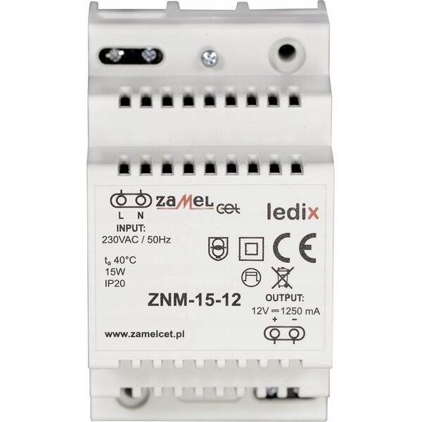 Zamel Zamel Ledix LDX10000020 zasilacz 15W biały