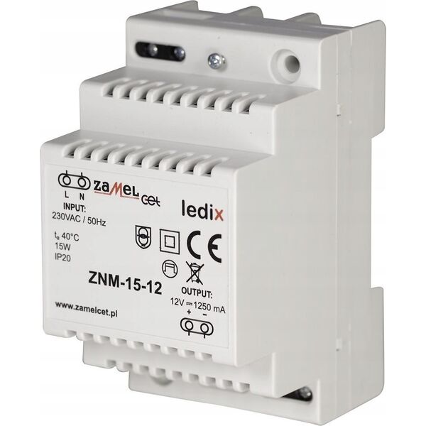 Zamel Zamel Ledix LDX10000020 zasilacz 15W biały
