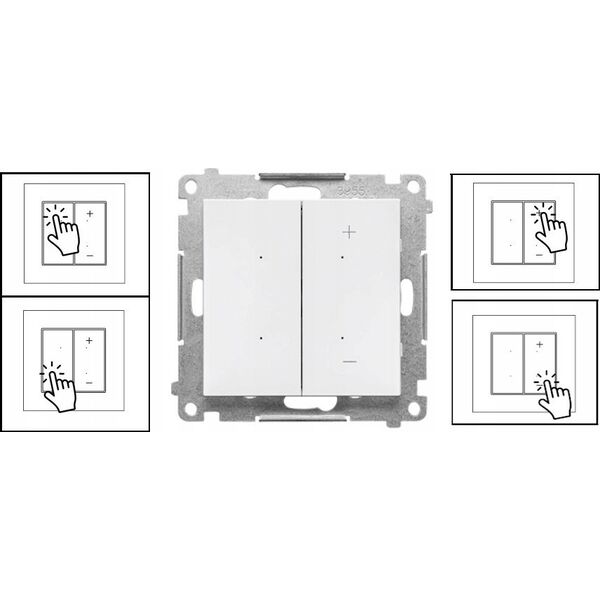 Kontakt-Simon Ściemniacz Kontakt-Simon 55 TESRGB1W.01/111 DIMMER RGB do pasków RGBW, sterowany smartfonem moduł biały mat