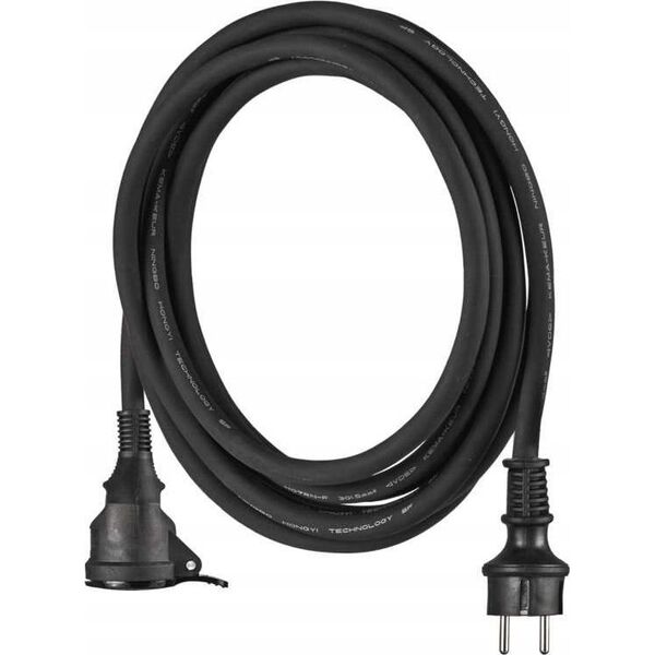 Emos Przedłużacz Emos P01705 1 gniazdo 5m 3 1,5mm guma / neopren