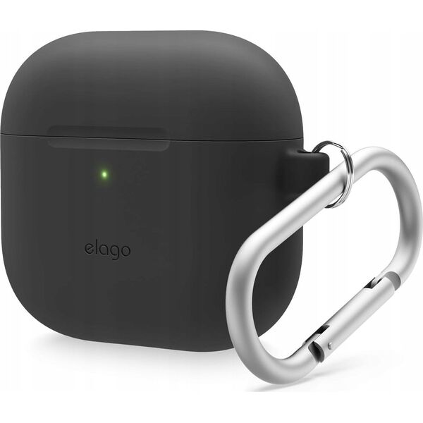 Elago Elago AirPods 4 Hang Silicone Case - etui z karabińczykiem do AirPods 4 czarne - Gwarancja bezpieczeństwa. Proste raty. Bezpłatna wysyłka od 170 zł.