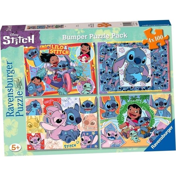 Ravensburger Puzzle 4x100 elementów Disney Stitch