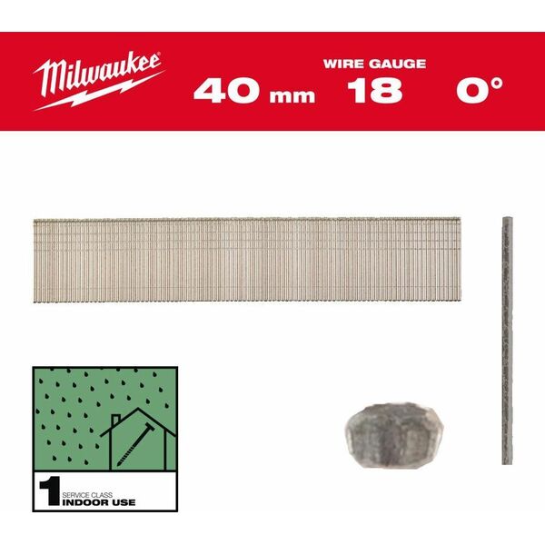 Milwaukee MILWAUKEE SZTYFTY 18G/40mm /5000szt. - M18FN18GS