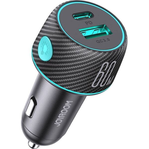 Ładowarka Joyroom Ładowarka samochodowa Joyroom JR-CCN01 USB-C + USB-A 60W czarna