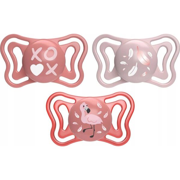Chicco Smoczek uspokajający silikonowy PhysioForma LIGHT różowy 6-16M CHICCO /2szt.