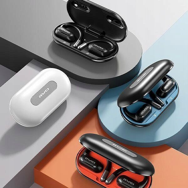Słuchawki Awei AWEI Bluetooth 5.4 OWS T93 headphones + docking station blue/blue