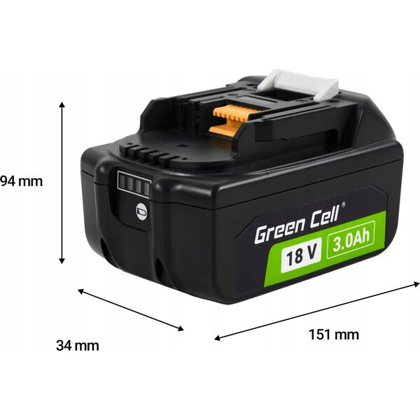 Green Cell Bateria do Makita LXT 18V 3Ah zamiennik BL1830