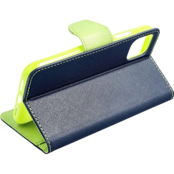 Kabura Fancy Book do SAMSUNG S20 FE / S20 FE 5G granatowy / limonka