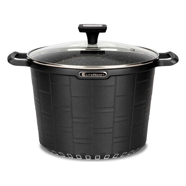 Elitehoff GARNEK GRANITOWY Z POKRYWĄ 24cm 6,5L E-7032