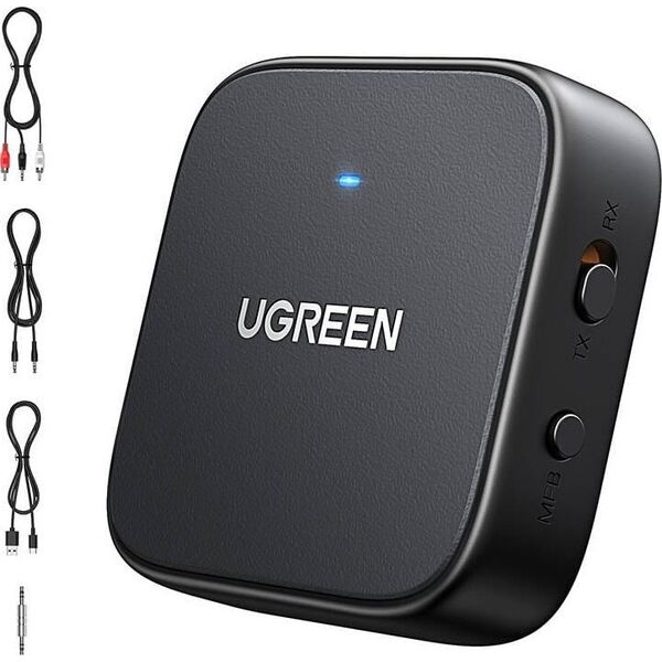 Ugreen Adapter / odbiornik / nadajnik Bluetooth 5.2 Ugreen CM667, USB-C, 300mAh (szary)