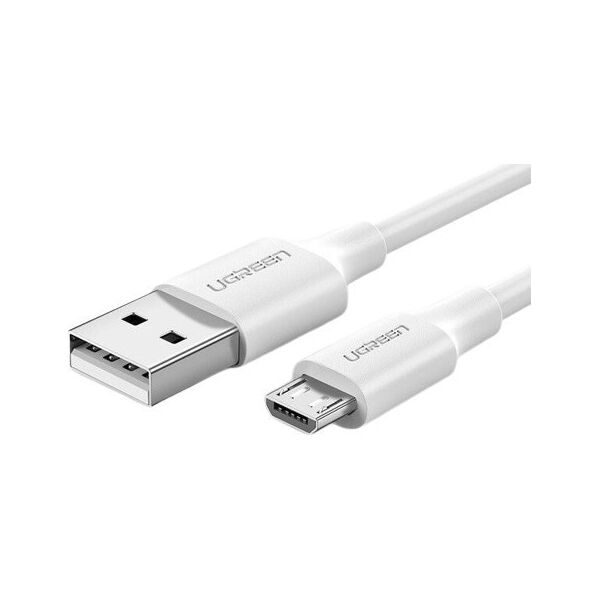 Kabel USB Ugreen USB-A - microUSB 1 m Biały (60141)