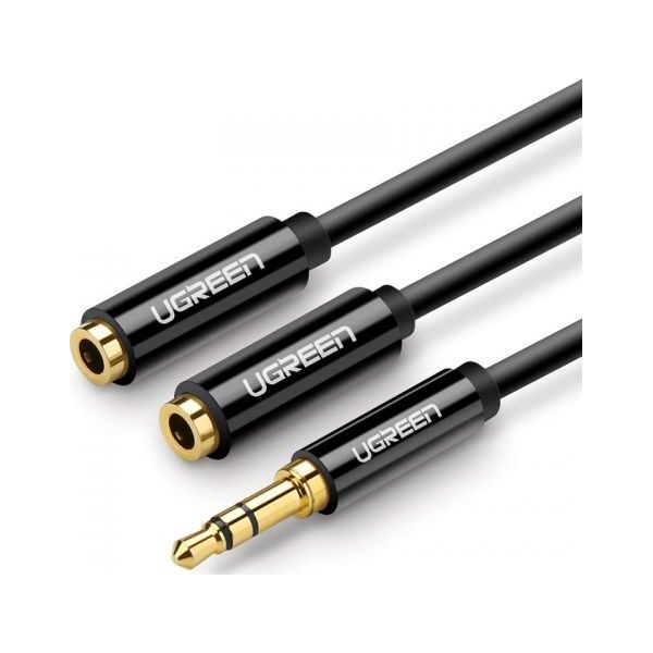 Kabel Ugreen Jack 3.5mm - Jack 3.5mm x2 czarny (20816)