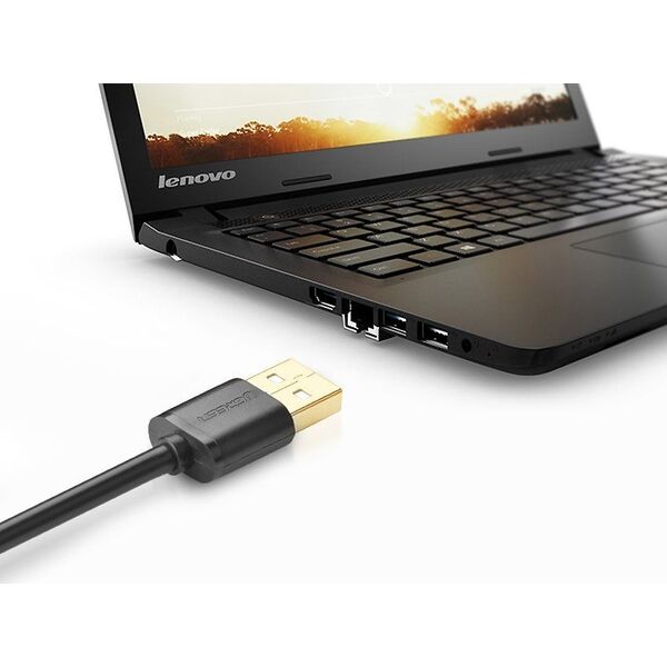 Kabel USB Ugreen USB-A - USB-A 1 m Czarny (10314)