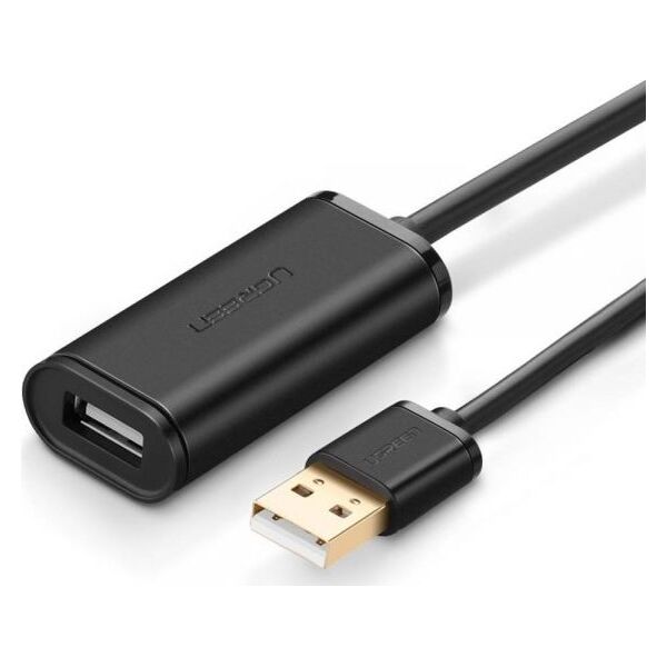 Kabel USB Ugreen USB-A - USB-A 10 m Czarny (UGR403BLK)