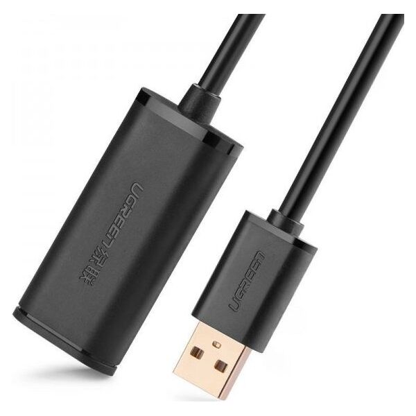 Kabel USB Ugreen USB-A - USB-A 10 m Czarny (UGR403BLK)