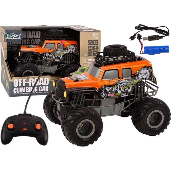 LeanToys Autko Zdalnie Sterowane RC Terenowe 1:16 Pomarańczowy