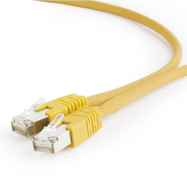 Gembird RJ-45/RJ-45, kat.6A, S/FTP, żółty, 0.5m (PP6A-LSZHCU-Y-0.5M)