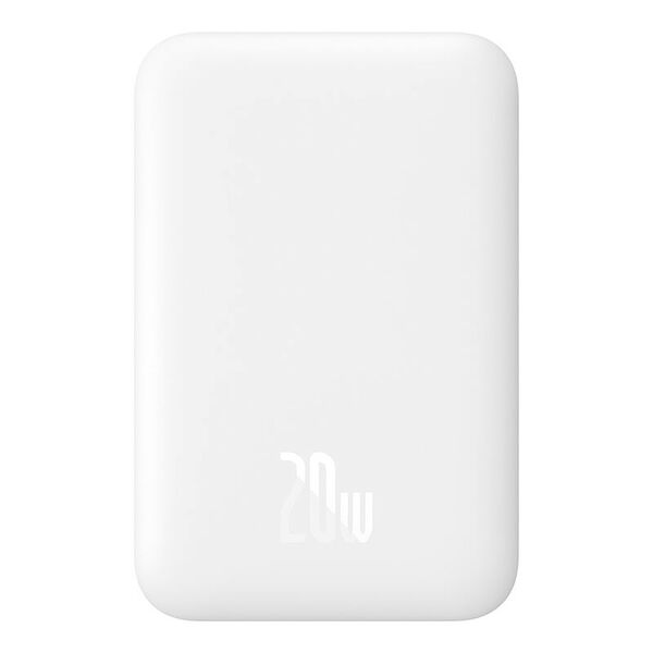 Baseus USB-C External Battery, MagSafe, 6000mAh, 20W - Baseus Magnetic Mini Air (P100595900222223-00) - White 6932172641429 έως 12 άτοκες Δόσεις
