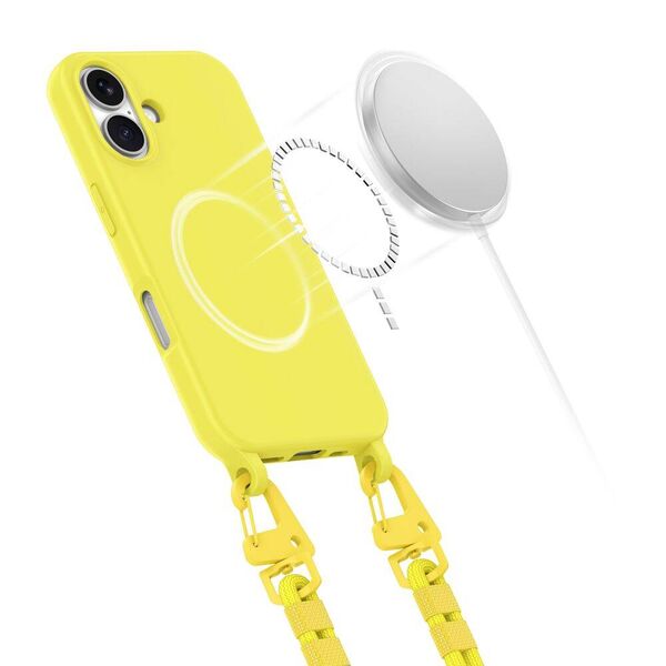 Case IPHONE 16 Tech-Protect Magnecklace MagSafe Canary yellow 5906302375912