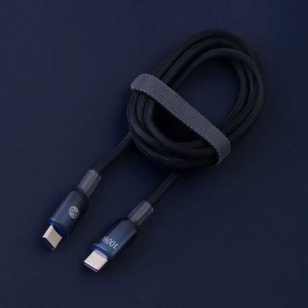 Forever Ombre cable USB-C - USB-C 1,0 m 100W black 5906961902573
