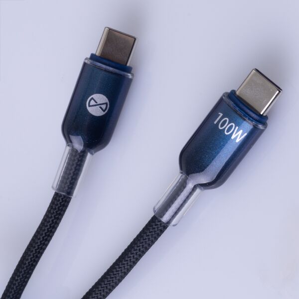 Forever Ombre cable USB-C - USB-C 1,0 m 100W black 5906961902573