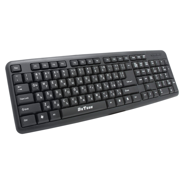 Πληκτρολόγιο DeTech DE6149UG, USB, Ελληνική διάταξη, Μαύρο - 6190 έως 12 άτοκες Δόσεις