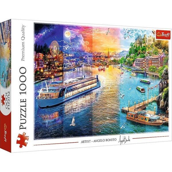 Trefl PUZZLE 1000EL TREFL REJS PO EUROPIE PUD6