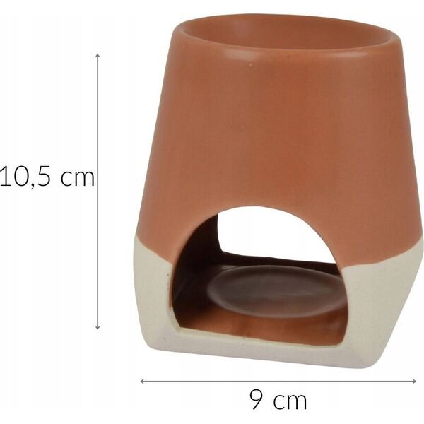 Homea Ceramiczny kominek na tealight i wosk zapachowy, 10,5 cm