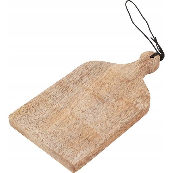 Deska do krojenia Home Styling Collection Deska do krojenia z drewna mango, z uchwytem, 10 x 19,5 x 1,3 cm