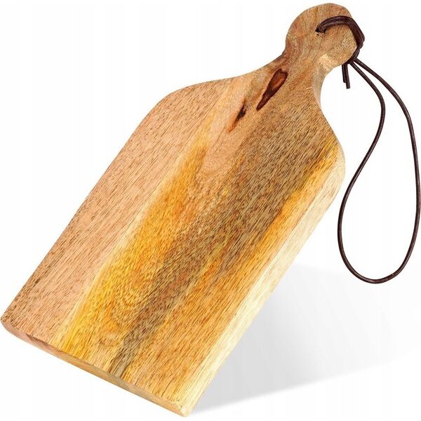 Deska do krojenia Home Styling Collection Deska do krojenia z drewna mango, z uchwytem, 10 x 19,5 x 1,3 cm