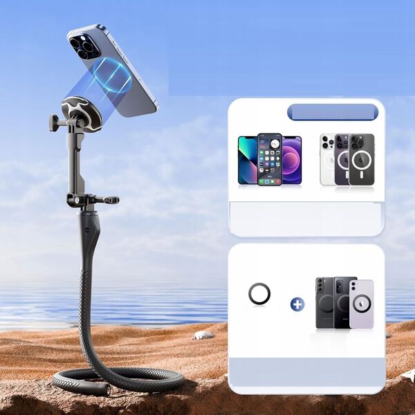 Giętki Elastyczny Statyw Monopod Ramię Uchwyt Magnes Magsafe Na Telefon I System Gopro / Tp-ft3