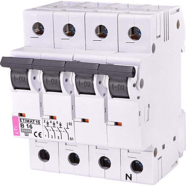 Eti-Polam Wyłącznik nadprądowy 3P+N B 16A 10kA AC ETIMAT10 (02126716)