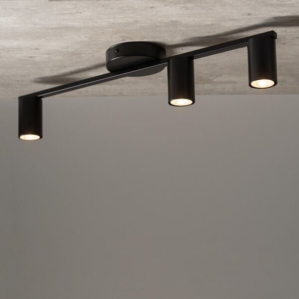 Lampa sufitowa Sigma Nowoczesne tuby do przedpokoju Sky czarna lampa metalowa